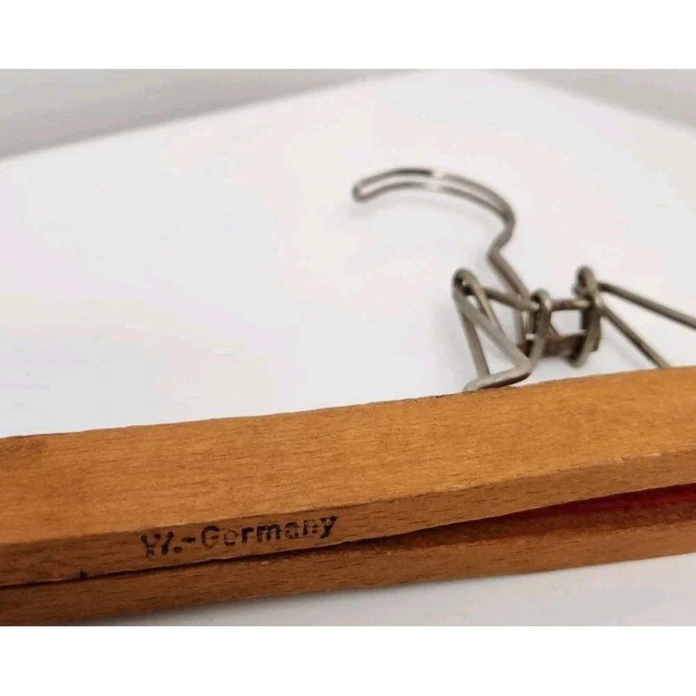 VINTAGE Wood & Steel Wire PANT Skirt HANGER‎ - 10